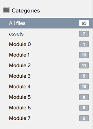 example of files folder structure